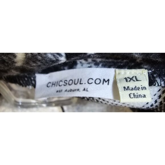 Chicsoul Waterfall Vest Plaid Microfleece Cozy Soft Pockets Flowing Women's 1XL - Picture 11 of 12